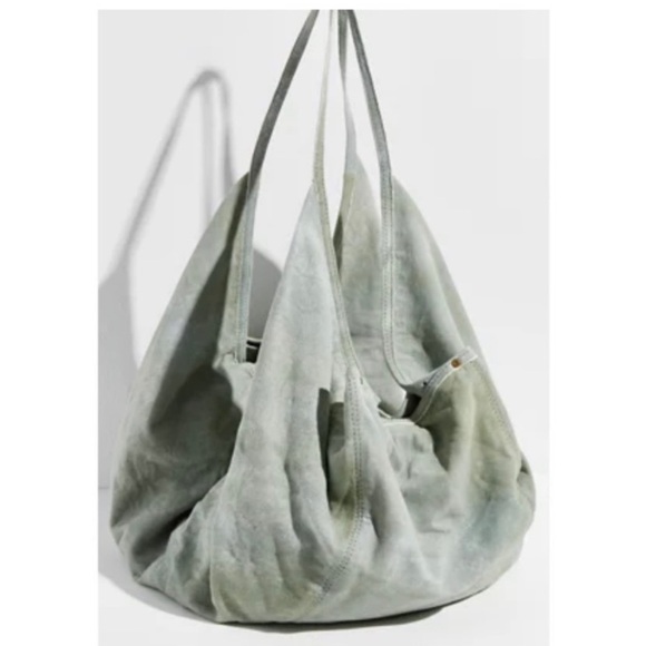 Free People WTF Sun Faded Hobo - Cactus lamb suede - Picture 3 of 14